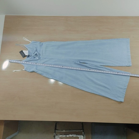 Sim & Sam Women's Jumpsuit Size L Spaghetti Strap Sleeveless Denim‎ Blue - Picture 5 of 10
